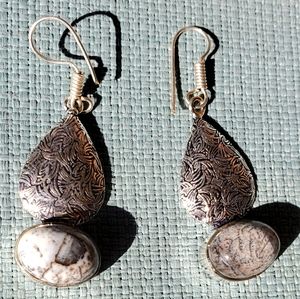 New Dendritic Agate Silver Earrings.